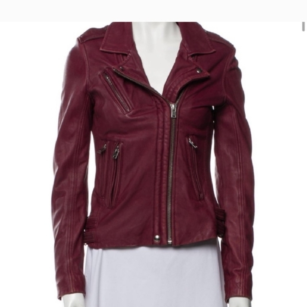 Burgundy Leather Jacket